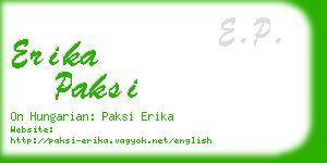 erika paksi business card